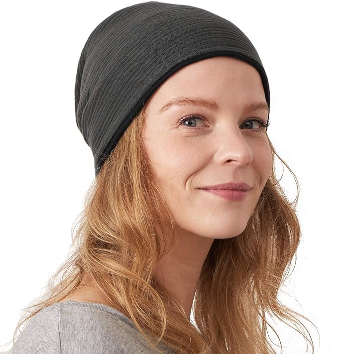 charm 慵懒 * *棉针织无檐小便帽 - 柔软夏季条纹*帽